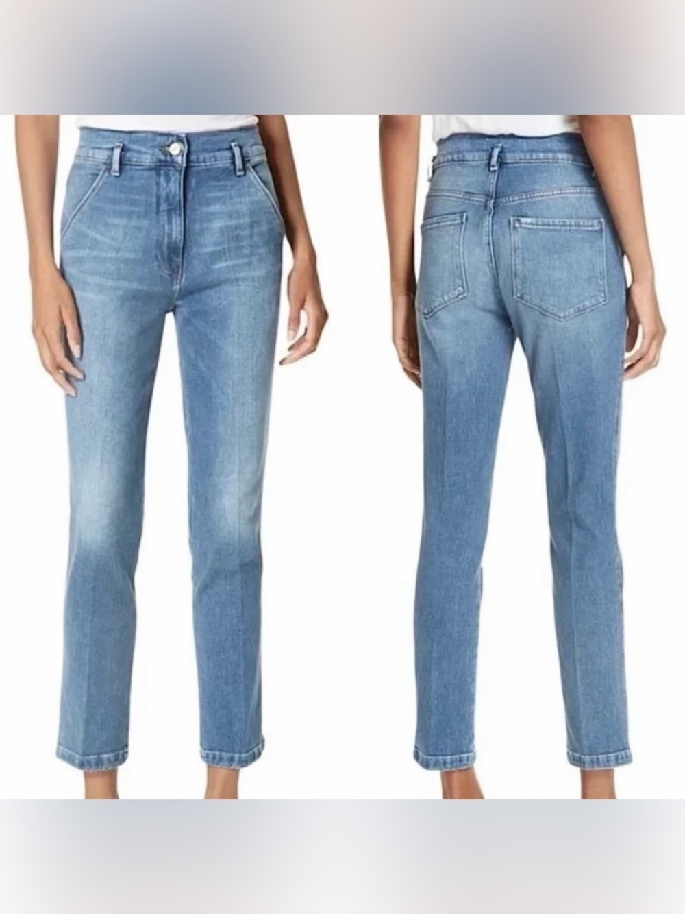 Revolve FRAME DENIM Le Slender Straight Leg Ankle Jean Thistle Wash Blue Size 25